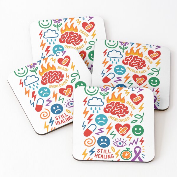 Item preview, Mind Chaos – Colorful Graffiti Patchwork Mental Health Illustration designed and sold by VIBE CRAFT STUDIO.