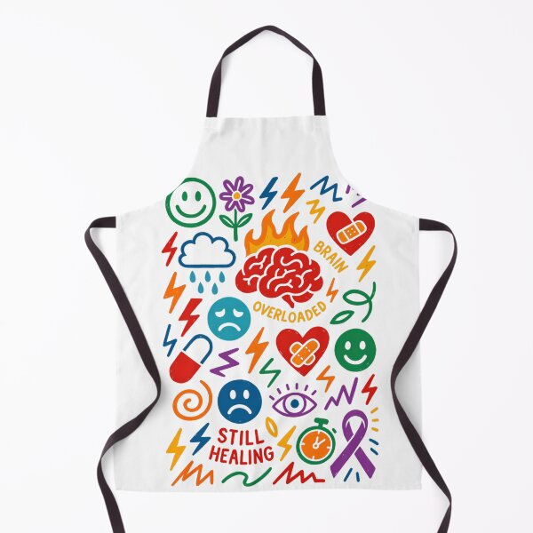 Item preview, Mind Chaos – Colorful Graffiti Patchwork Mental Health Illustration designed and sold by VIBE CRAFT STUDIO.