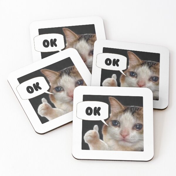 Item preview, funny cat meme (ok) designed and sold by YONKO STORE.
