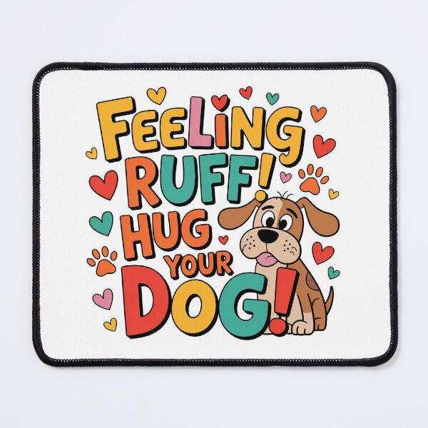 Item preview, Feeling Ruff - Hug Your Dog Funny Quote designed and sold by CraftsEtc.