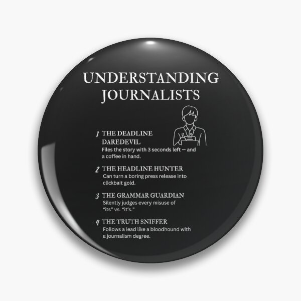 Artikelvorschau, Schwarz – Journalisten verstehen – Lustige Medienberufsbezeichnungen für Autoren und Reporter entworfen und verkauft von PsyFlow35.