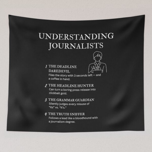 Item preview, Black – Understanding Journalists – Funny Media Job Titles for Writers & Reporters  designed and sold by PsyFlow35.