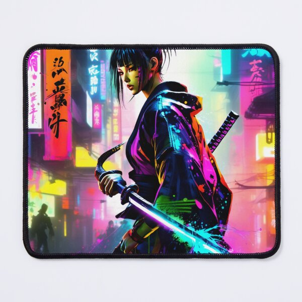 Item preview, Neon Ronin – Cyberpunk Samurai in Rainy Tokyo | Blade Runner Style Art | Glowing Katana Night Scene designed and sold by Eman Abou Ghazy.