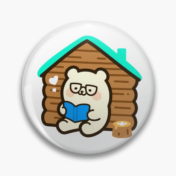 Item preview, A bear reading in a mountain cabin designed and sold by Elinotes.