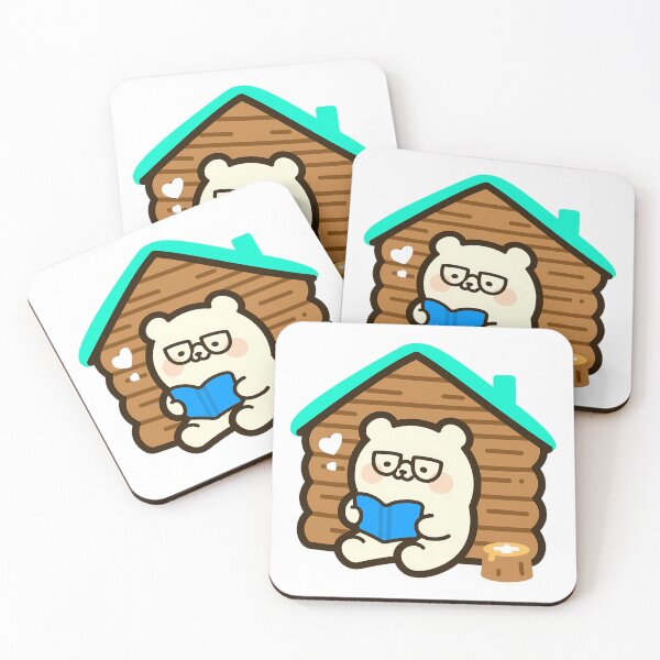Item preview, A bear reading in a mountain cabin designed and sold by Elinotes.