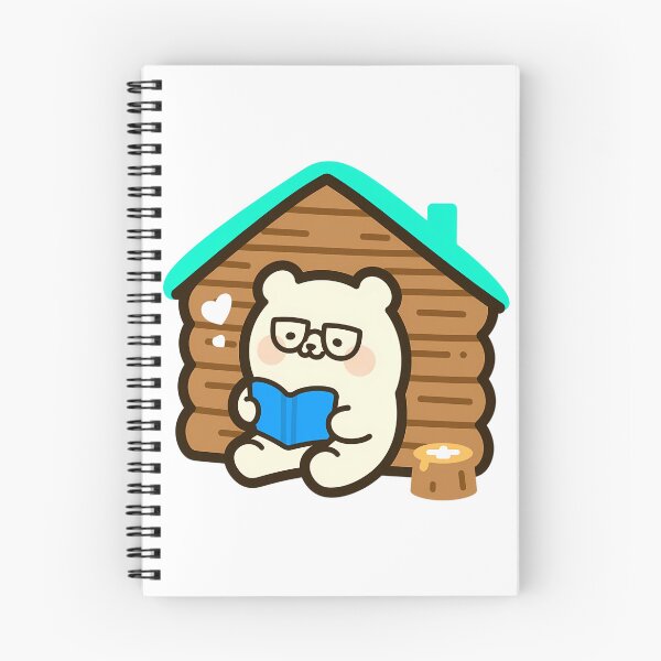 Item preview, A bear reading in a mountain cabin designed and sold by Elinotes.