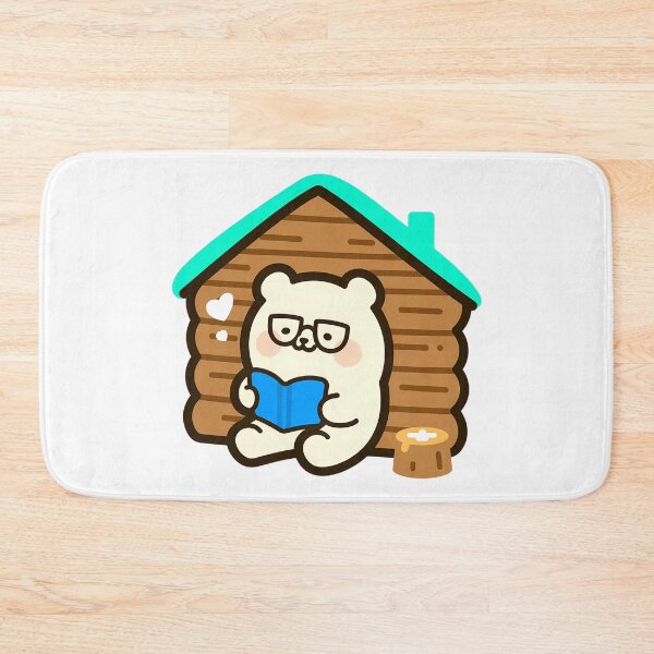 Item preview, A bear reading in a mountain cabin designed and sold by Elinotes.