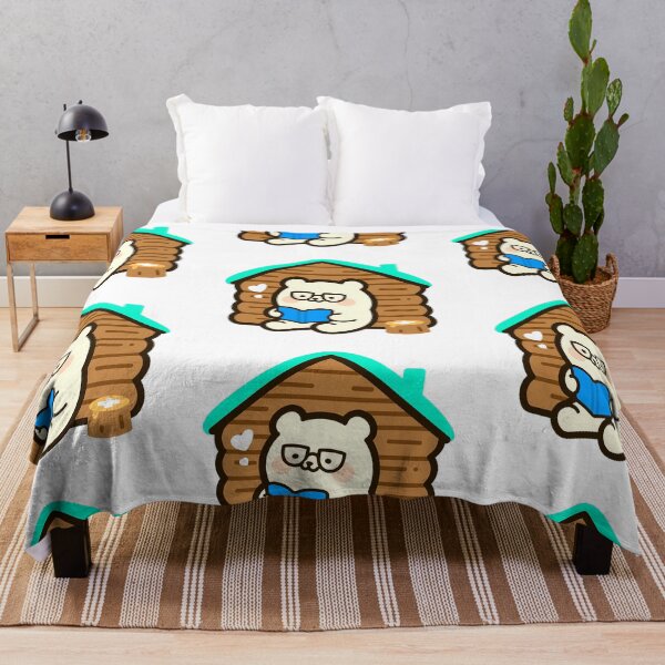 Item preview, A bear reading in a mountain cabin designed and sold by Elinotes.