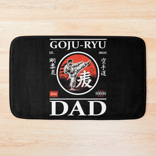 Item preview, Goju-Ryu Karate Dad Design with Karateka and Kanji designed and sold by RetroMaritalArt.