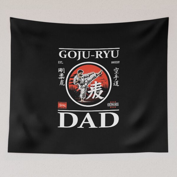 Item preview, Goju-Ryu Karate Dad Design with Karateka and Kanji designed and sold by RetroMaritalArt.