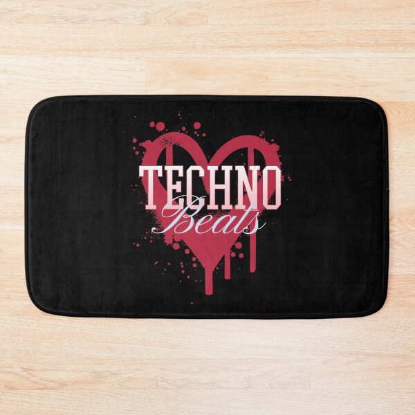 Item preview, Techno Beats lettering with heart designed and sold by Ecmoprints.