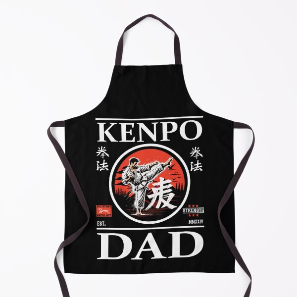 Item preview, Kenpo Karate Dad design with karateka and kanji designed and sold by RetroMaritalArt.