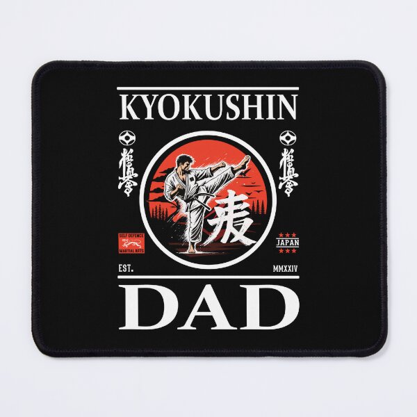 Item preview, Kyokushin Karate Dad design with karateka and kanji designed and sold by RetroMaritalArt.