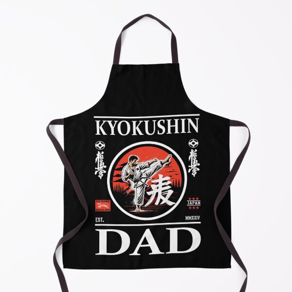 Item preview, Kyokushin Karate Dad design with karateka and kanji designed and sold by RetroMaritalArt.