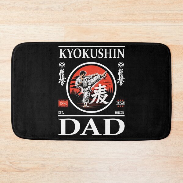 Item preview, Kyokushin Karate Dad design with karateka and kanji designed and sold by RetroMaritalArt.