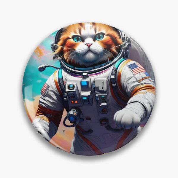 Item preview, Angry Space Cat Astronaut – Zero Gravity Cute Fury designed and sold by Eman Abou Ghazy.