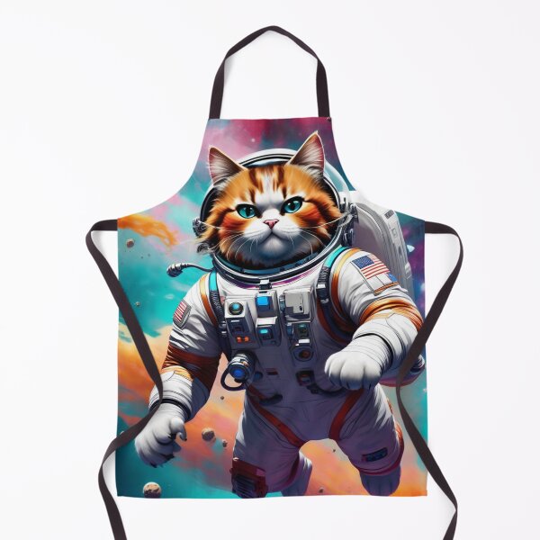 Item preview, Angry Space Cat Astronaut – Zero Gravity Cute Fury designed and sold by Eman Abou Ghazy.