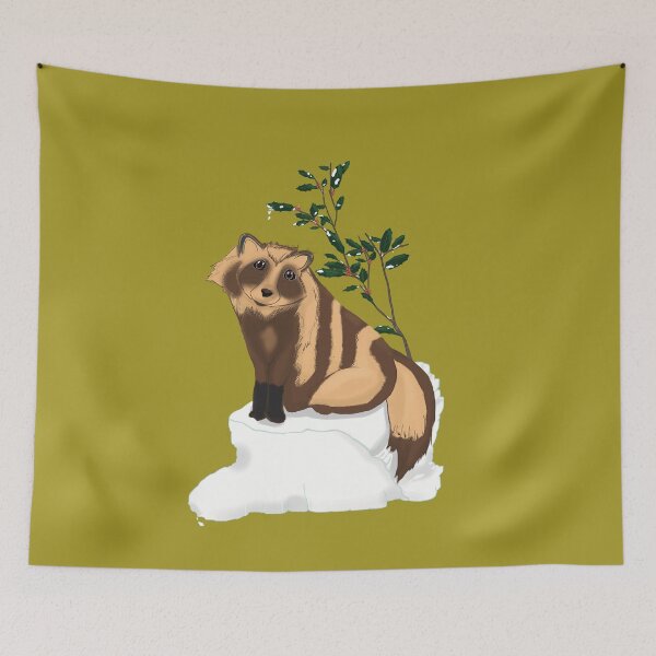 Item preview, Tanuki under the mistletoe designed and sold by MCNuki.