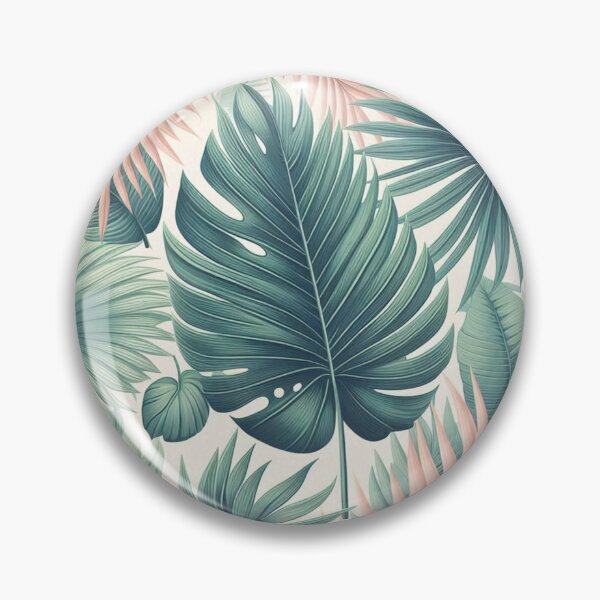 Item preview, Tropical print with palm leaves designed and sold by Crisverona.