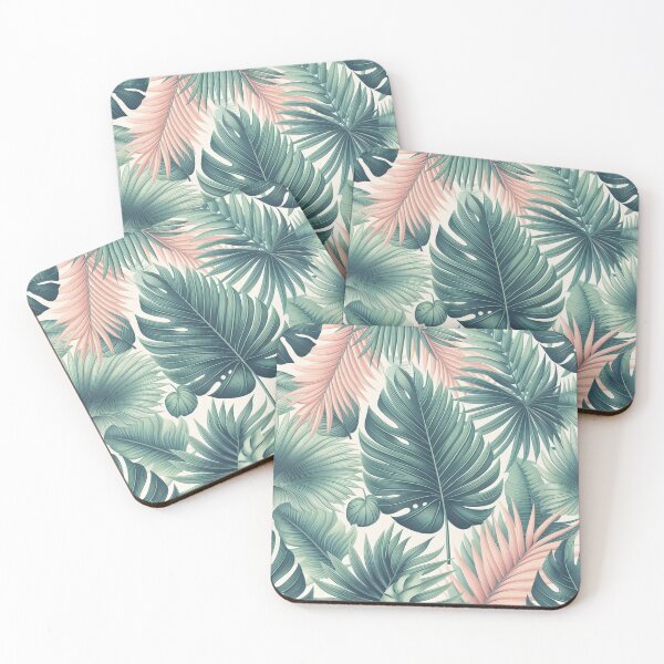 Item preview, Tropical print with palm leaves designed and sold by Crisverona.
