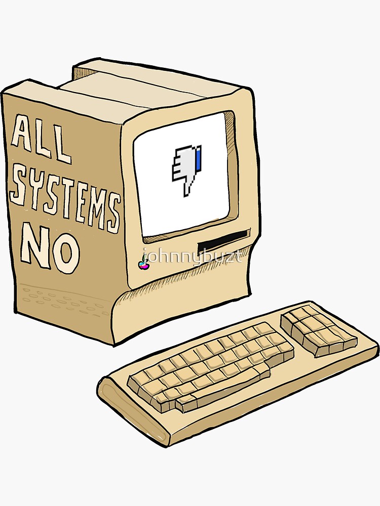 Thumbnail 3 of 3, Sticker, All systems no designed and sold by johnnybuzt.