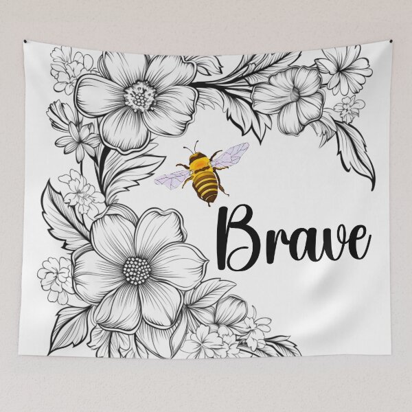 Item preview, Bee Brave Floral Frame 1 designed and sold by AnTartstudios.
