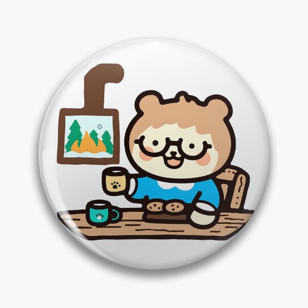 Item preview, A bear relaxing in a mountain cabin designed and sold by Elinotes.