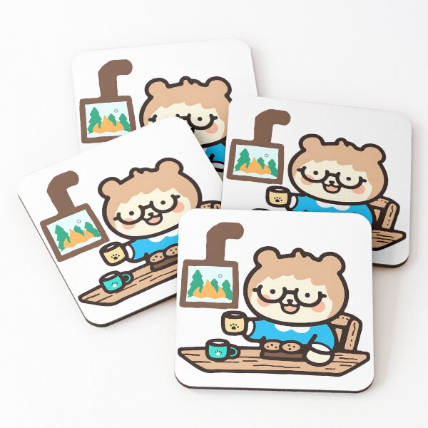 Item preview, A bear relaxing in a mountain cabin designed and sold by Elinotes.