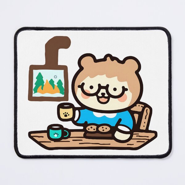 Item preview, A bear relaxing in a mountain cabin designed and sold by Elinotes.