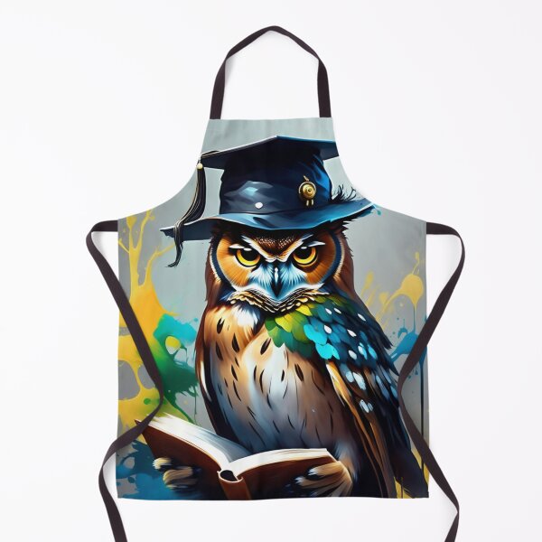Item preview, Dark Academia Owl Scholar - Vintage Bookish Owl in a Tiny Hat, Moody Oil Painting Art for Notebooks, Posters & Wall Decor designed and sold by Eman Abou Ghazy.
