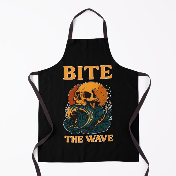 Item preview, Bite The Wave. Skull, sea, surf design. designed and sold by Shoot-The-Moon.
