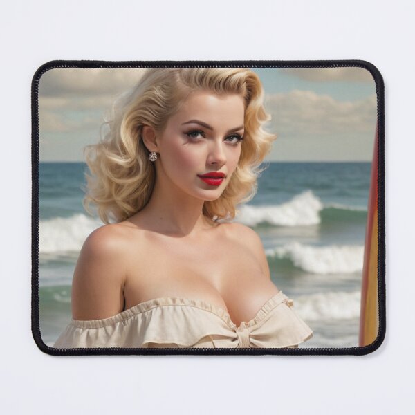 Item preview, Vintage 1940's Blonde Pin Up at the Beach designed and sold by MissSaylor.
