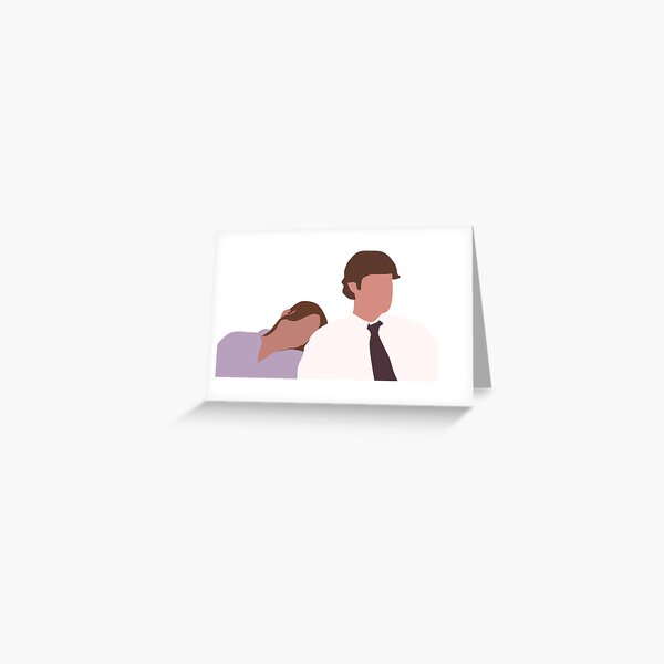 Vista previa del artículo con la obra «Jim y Pam», diseñado y vendido por floradoesstuff.
