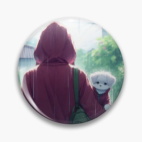 Item preview, Alone holding a dog in rain designed and sold by lola-mhkh.