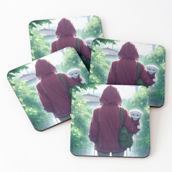 Item preview, Alone holding a dog in rain designed and sold by lola-mhkh.