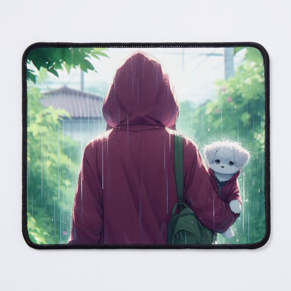 Item preview, Alone holding a dog in rain designed and sold by lola-mhkh.