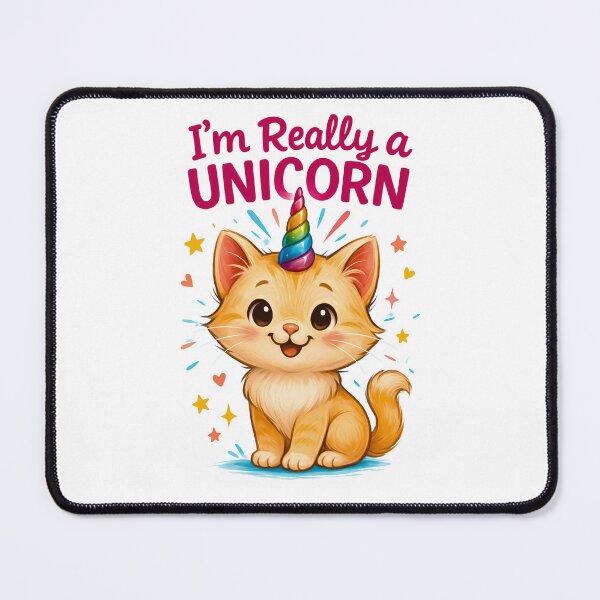 Item preview, Cute Cat Unicorn – I'm Really a Unicorn – Funny Kawaii Kitten Design designed and sold by VIBE CRAFT STUDIO.