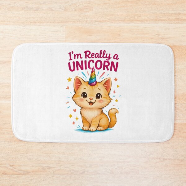 Item preview, Cute Cat Unicorn – I'm Really a Unicorn – Funny Kawaii Kitten Design designed and sold by VIBE CRAFT STUDIO.