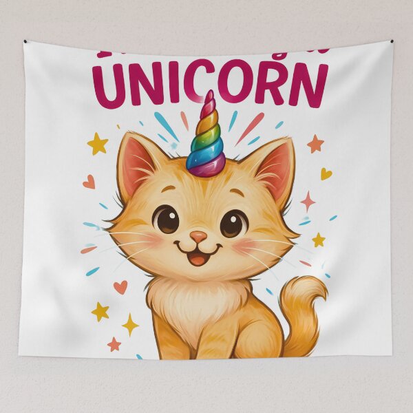 Item preview, Cute Cat Unicorn – I'm Really a Unicorn – Funny Kawaii Kitten Design designed and sold by VIBE CRAFT STUDIO.