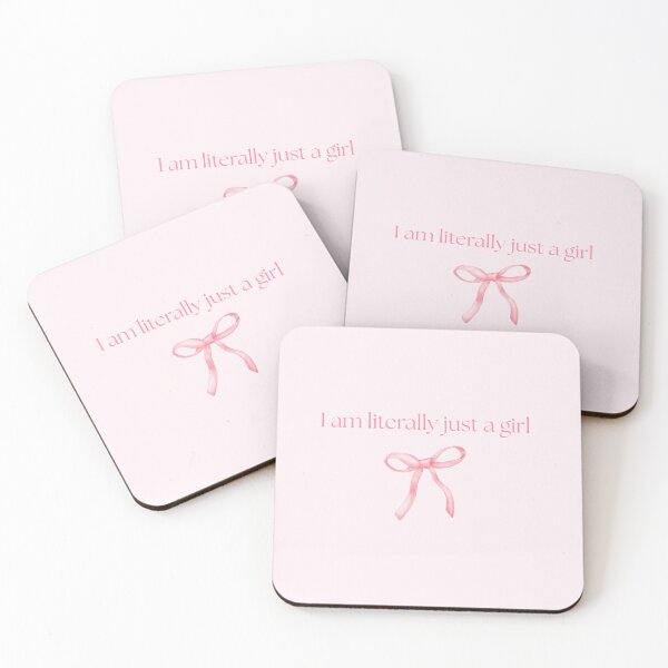 Item preview, I am literally just a girl – Pink bow - Aesthetic Brush Painted Art designed and sold by IAmGlitching.