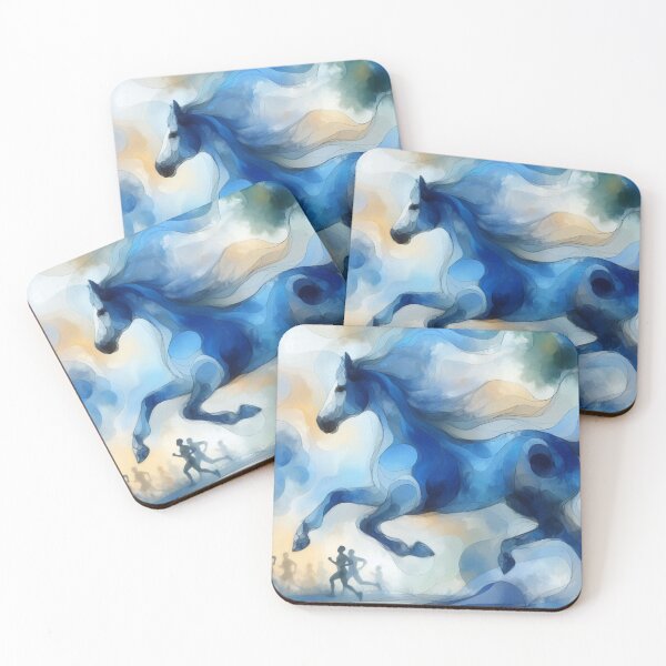 Item preview, Blue horse in motion designed and sold by Sigtrix.