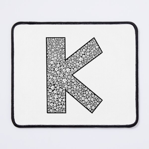 Item preview, Black Flower Lace Pattern Letter K Monogram designed and sold by Words-Artist.