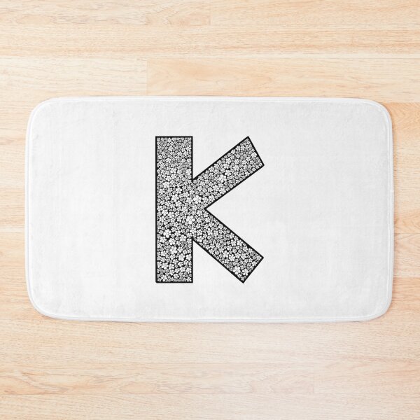 Item preview, Black Flower Lace Pattern Letter K Monogram designed and sold by Words-Artist.