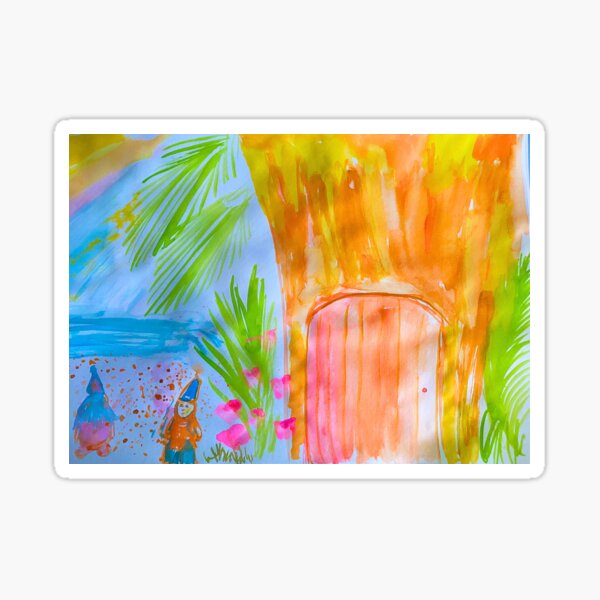 Item preview, Tropical Waterfront Gnome Home designed and sold by Uplifting Vib'n Design and Decor .