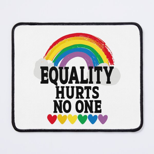 Item preview, Gay Pride Equality Hurts No One Saying LGBTQ Rights Flag designed and sold by Colorfulman.