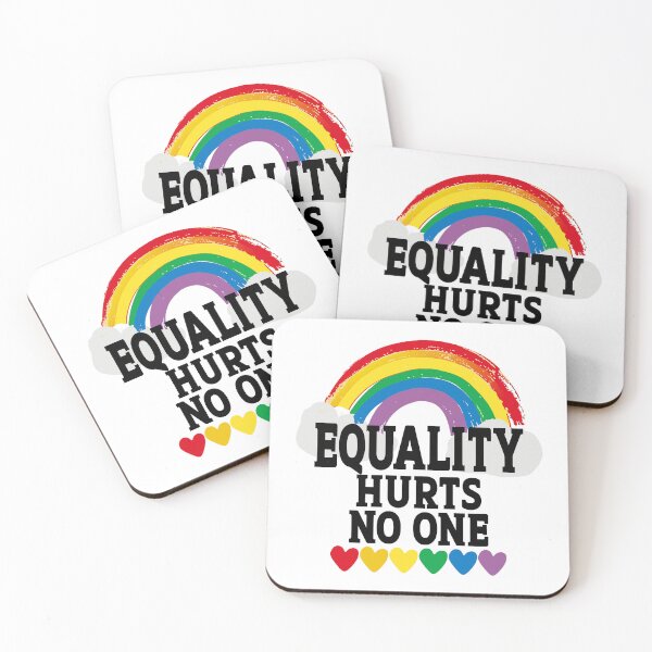 Item preview, Gay Pride Equality Hurts No One Saying LGBTQ Rights Flag designed and sold by Colorfulman.