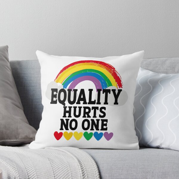 Item preview, Gay Pride Equality Hurts No One Saying LGBTQ Rights Flag designed and sold by Colorfulman.