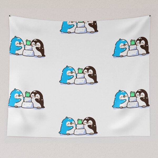 Item preview, Penguins building a snow castle designed and sold by Elinotes.