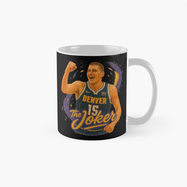 Aperçu de l'œuvre Nikola Jokić « Le Joker » Œuvre d'art de basket-ball des Denver Nuggets créée et vendue par VintageVibes Co..