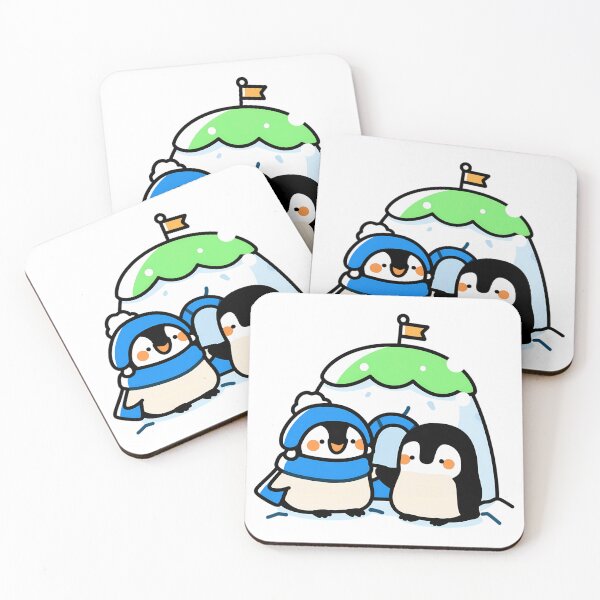 Item preview, Penguins building a snow igloo designed and sold by Elinotes.